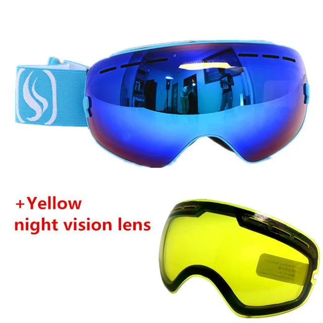 black skiing goggles