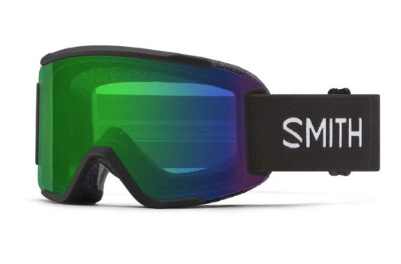 Smith Squad S Black || ChromaPop Everyday Green Mirror Goggles