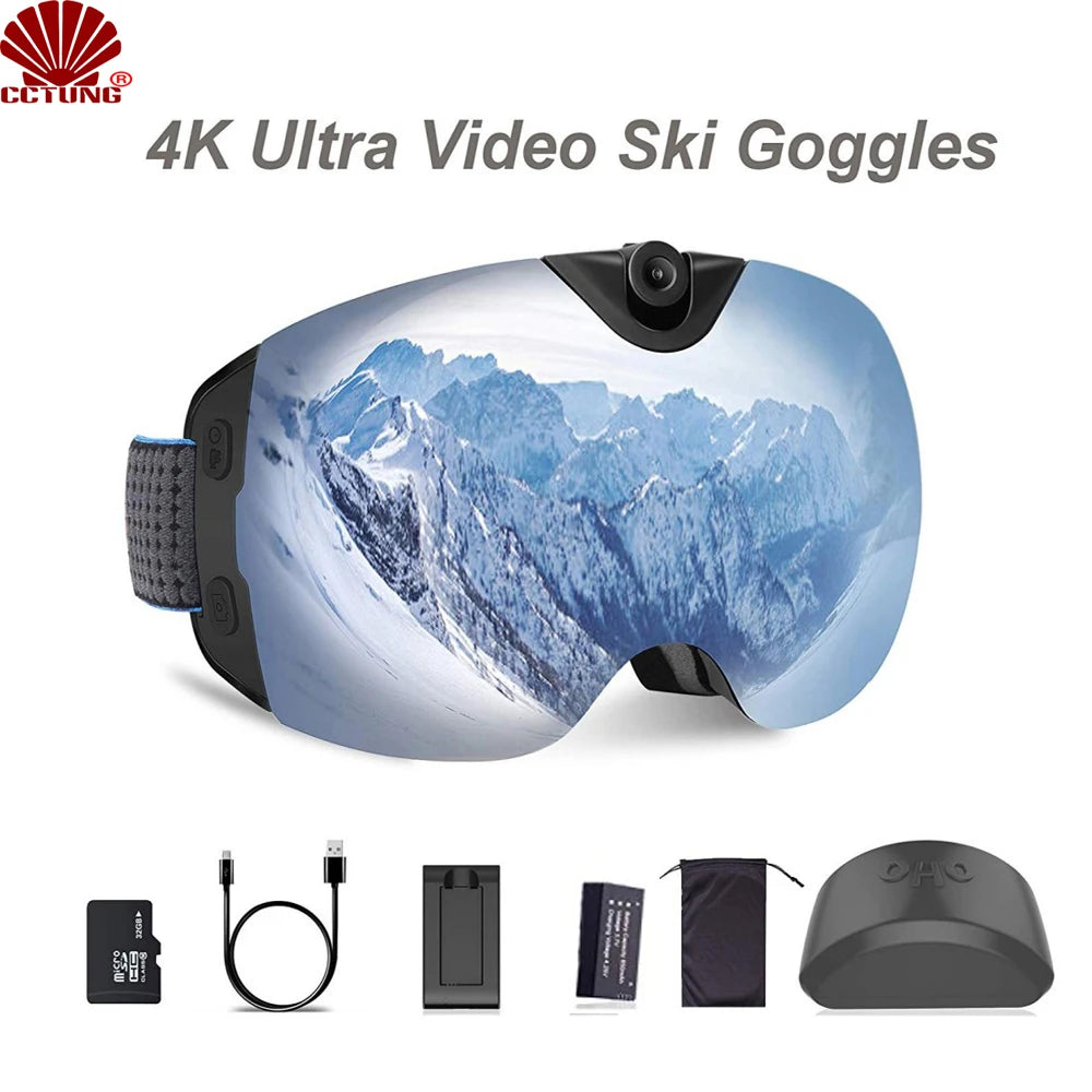 CCTUNG Ski Snowboard Action Camera Goggles