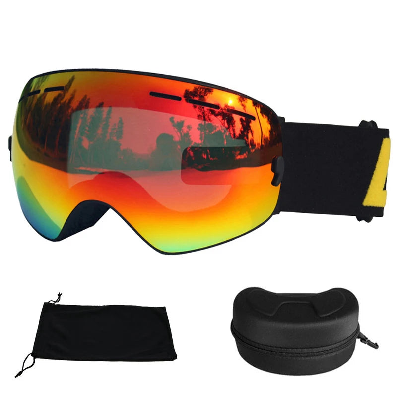 LOCLE Double Lens Ski Goggles