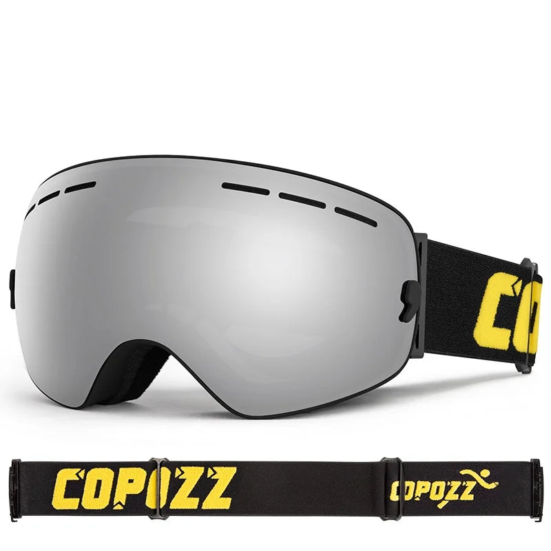 COPOZZ Men Women Brand Ski Goggles Snowboard Goggles Glasses For Skiing UV400 Protection Snow Glasses Anti-Fog Ski Mask Eyewear