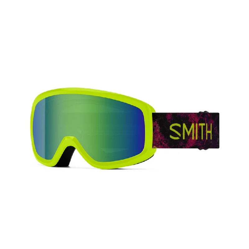 Youth Goggles Smith Snowday Lime Space Dust - Green Sol-X Mirror