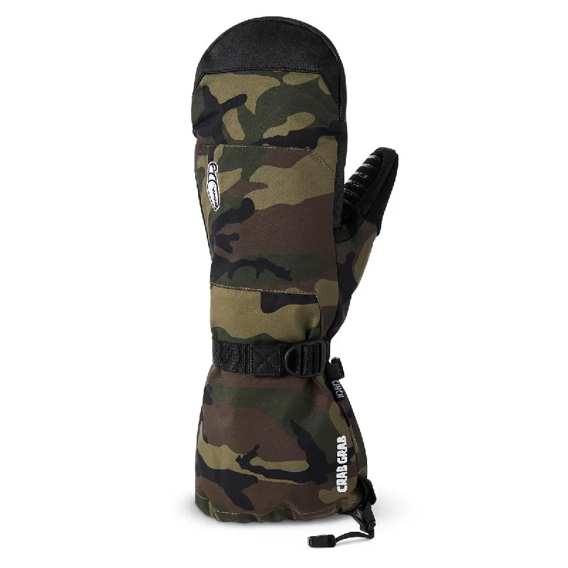 Crab Grab Cinch Mitt Snowboard Gloves - Woodland Camo