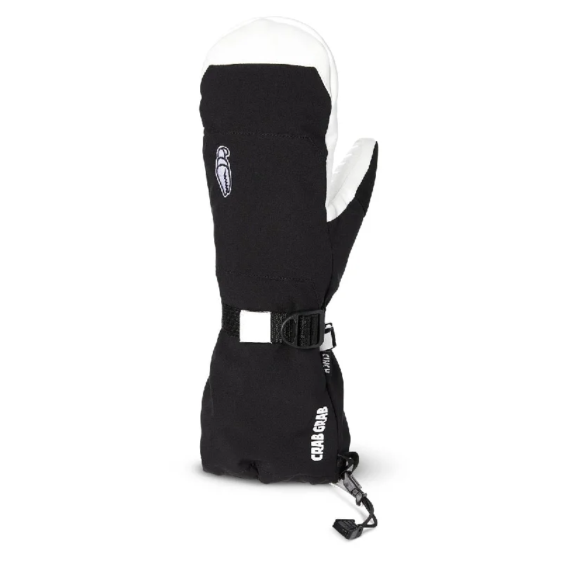 Crab Grab Cinch Womens Mitt Snowboard Gloves - Black/White