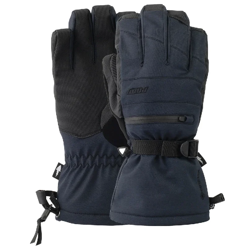 POW Wayback GTX Long Glove Warm Snowboard Gloves - Black