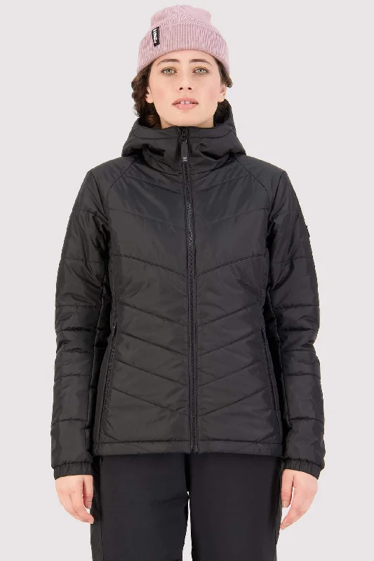 Mons Royale Nordkette Wool Insulation Hood Womens Black